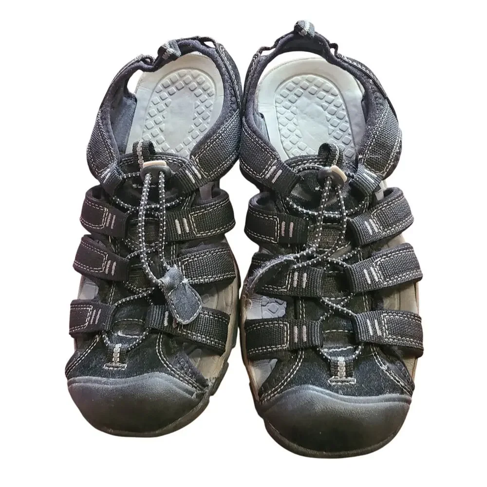Croft &‎ Barrow Closed Toe Fisherman Sandals Mens 8 Black Hiking Slip On